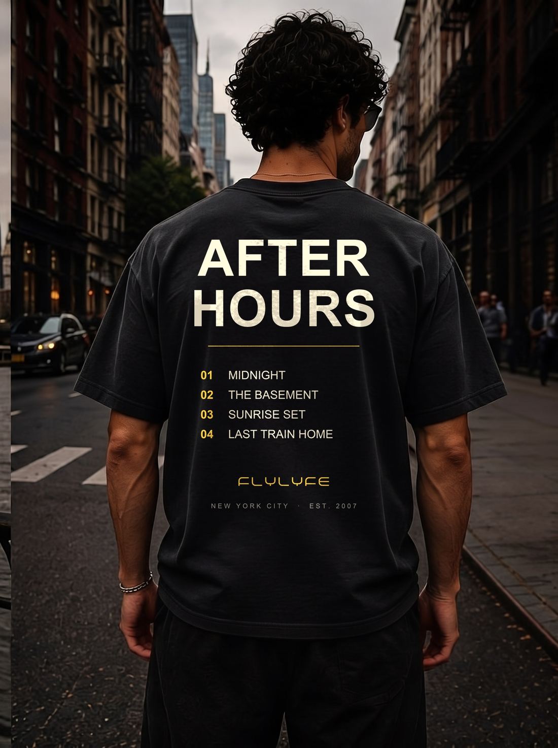The After Hours Tee — FLYLYFE house-music streetwear tee